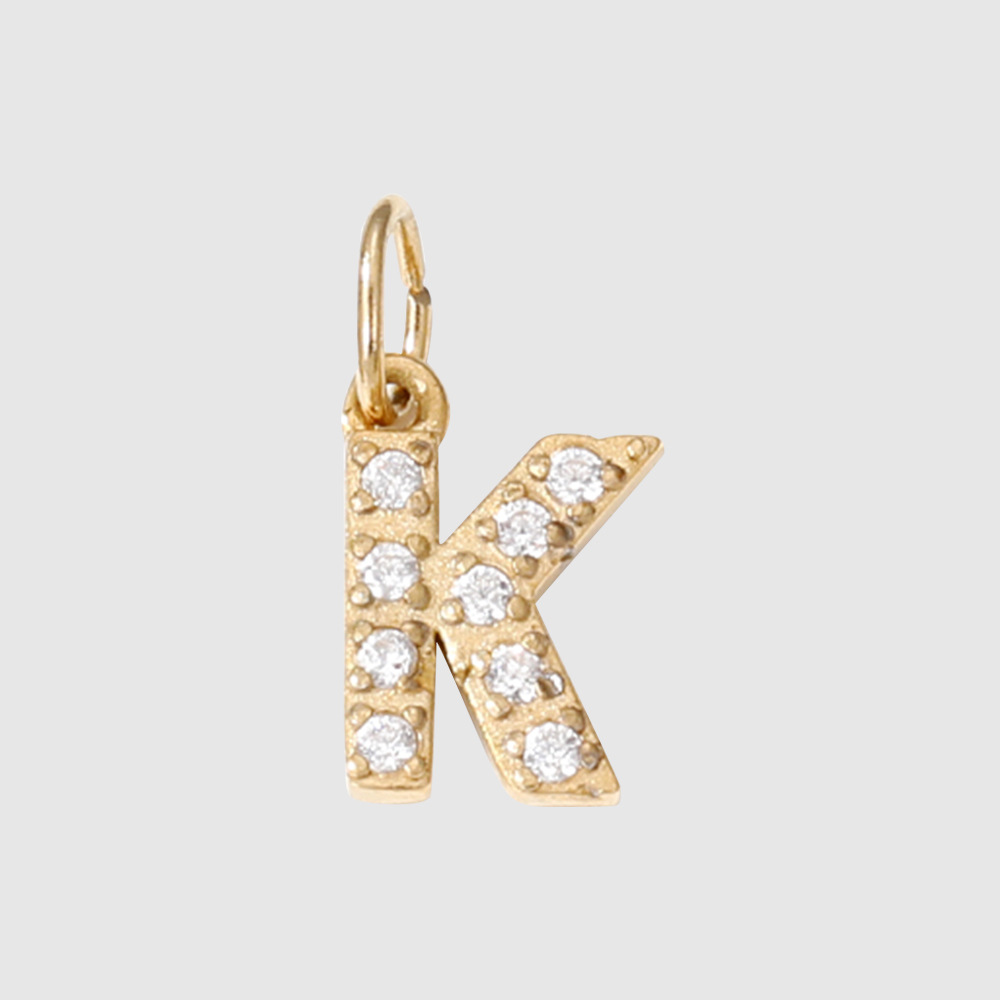 1 Piece 304 Stainless Steel Zircon Ion Plating 14K Gold Real Plated Letter Number Polished Stretch Adjustable Pendant DIY Jewelry Accessories 25