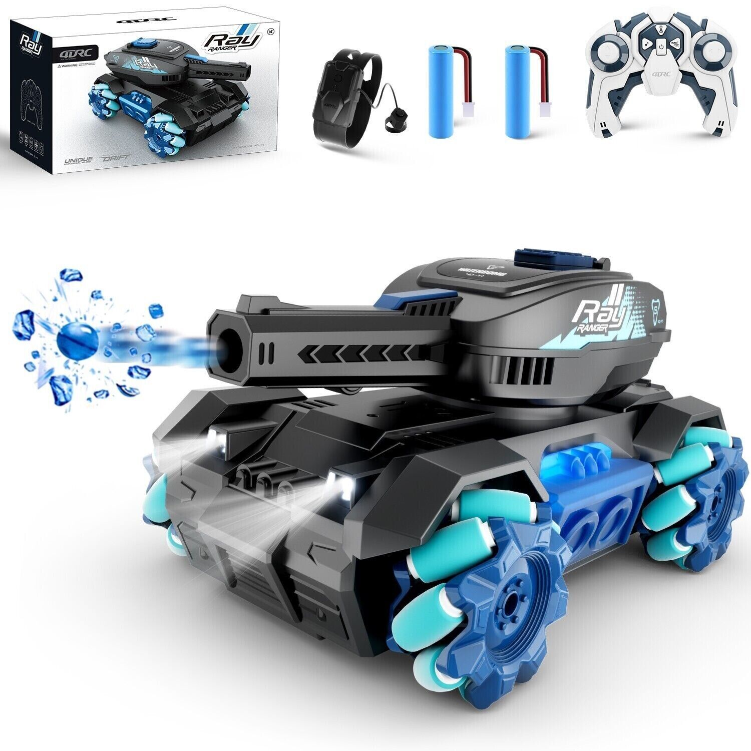 Y1 RC Tank Four Wheel Drive Remote Control Car 2.4G Gesture Control Water Bomb