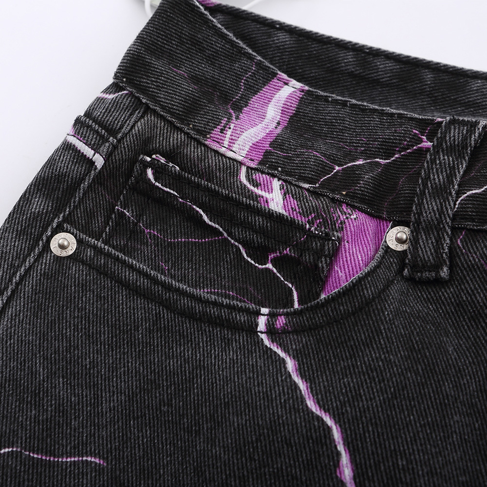 Title 5, Jean Tie-dye Lightning Print pour homme pour la...