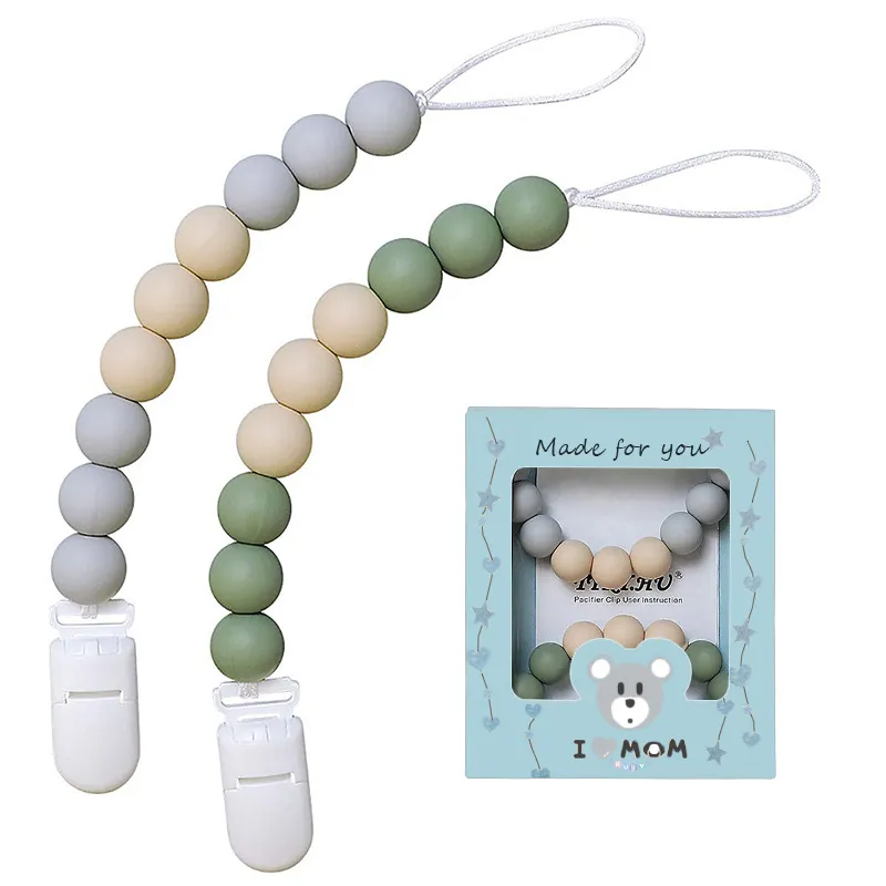Baby Silicone Pacifier Chain, Baby Soothing Toys, Molars – image 5