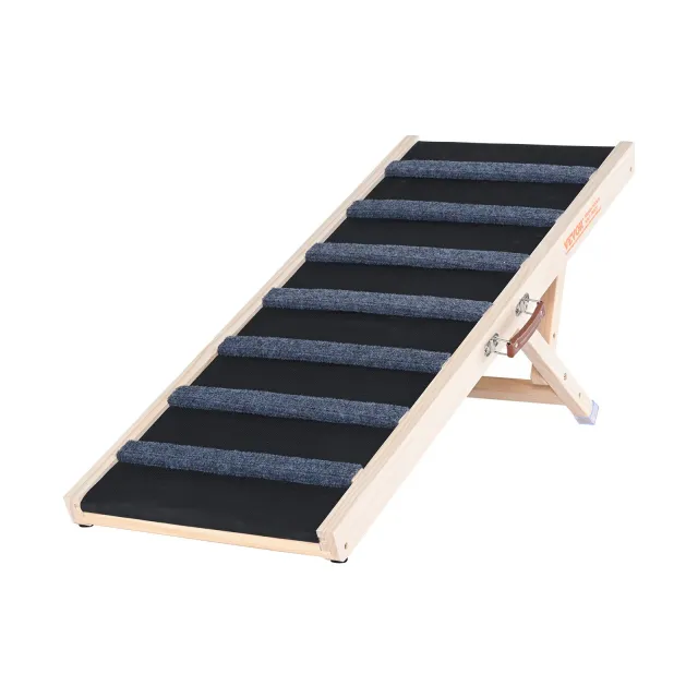 Dog Ramp, Folding Pet Ramp For Bed, Adjustable Dog Ramp For Small, Large, Old Dogs Cats, Wooden Pet Ramp With 39.3Long Ramp, Adjustable From Suitab... 998X399X46 Mm - Shop at LoveMi