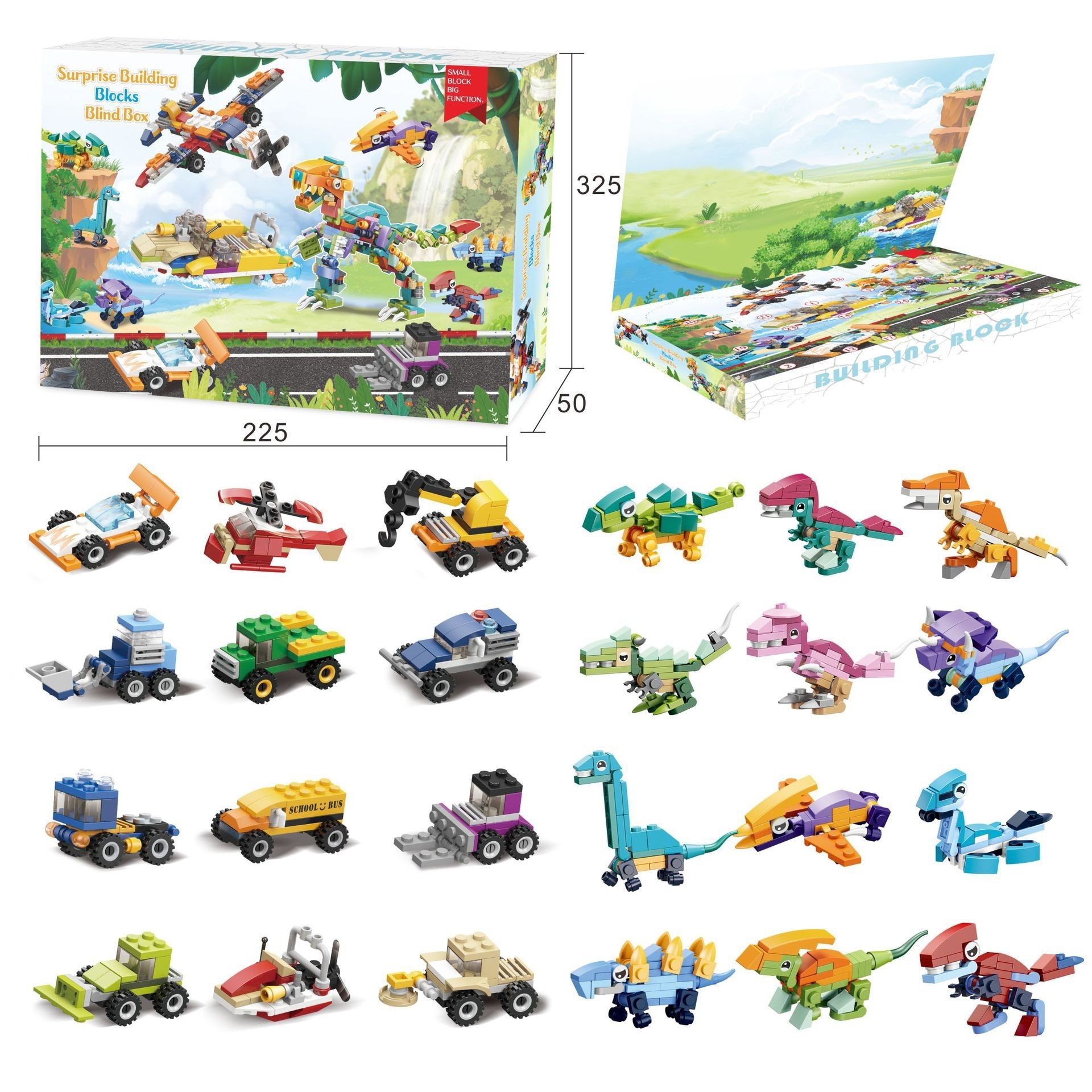 Dinosaur Car Building Blocks