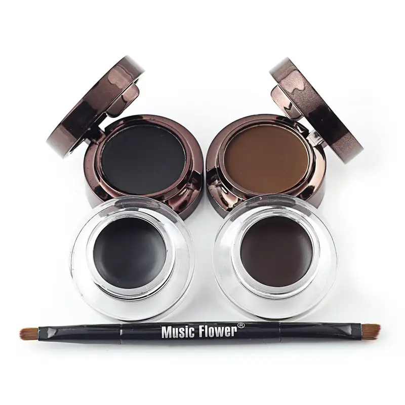 Music Flower Brown  Black Gel Eyeliner Eyebrow Powder