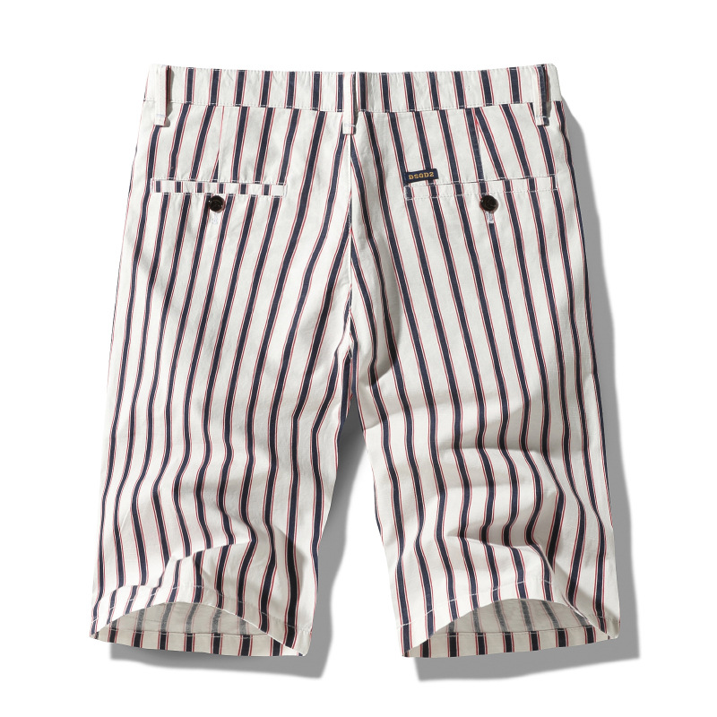 Summer New Men's Striped Five-Point Shorts Printed Shorts