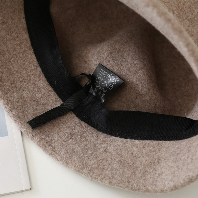 Wool Fisherman Hat Flat Top Foreign Style Multicolor