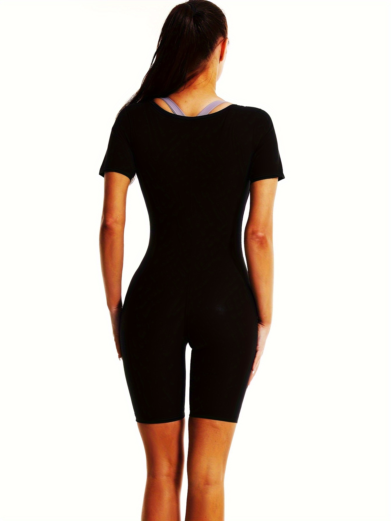 Sauna Suit Romper For Women Slimming Waist Trainer Vest 3 In 1 Sliming Full Body Shaper Gym Workout Top With Short Sleeve 3