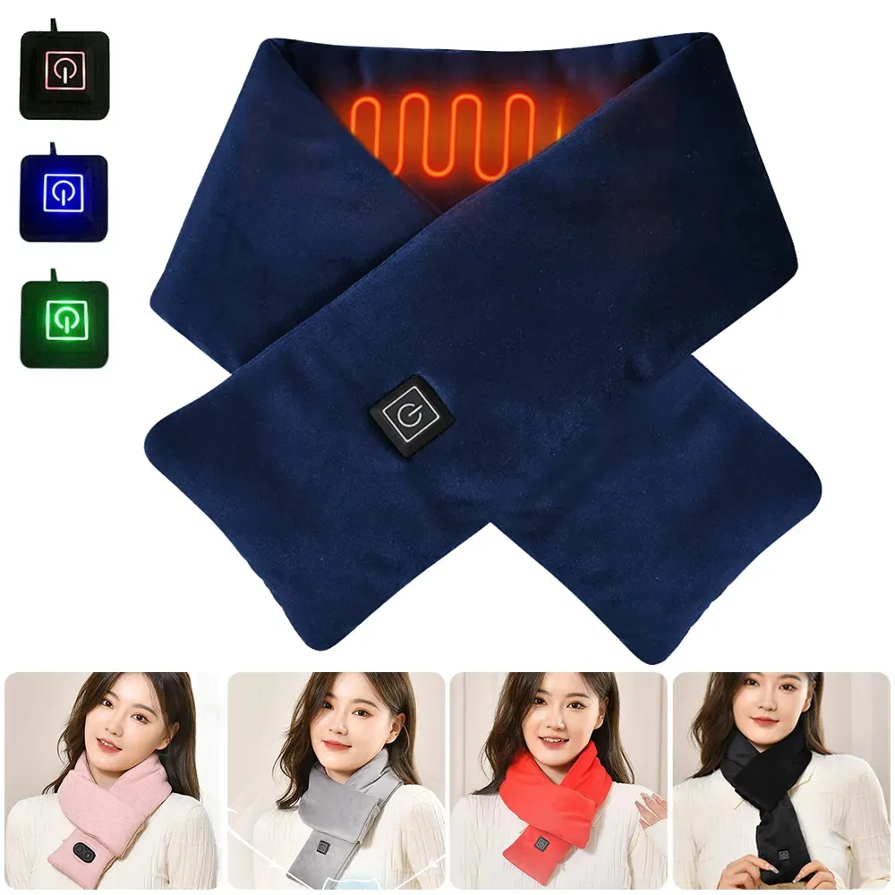 USB Women Men Heating Scarf Temperature 3 Gears Adjustable