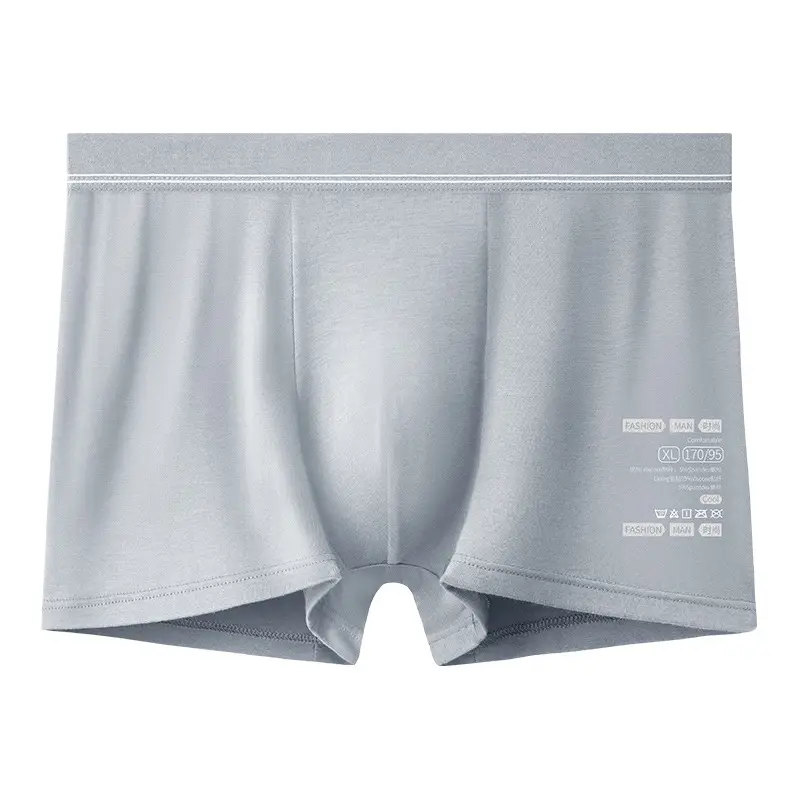 Men's Summer Antibacterial Mid Waist High Elastic Large Size Underwear