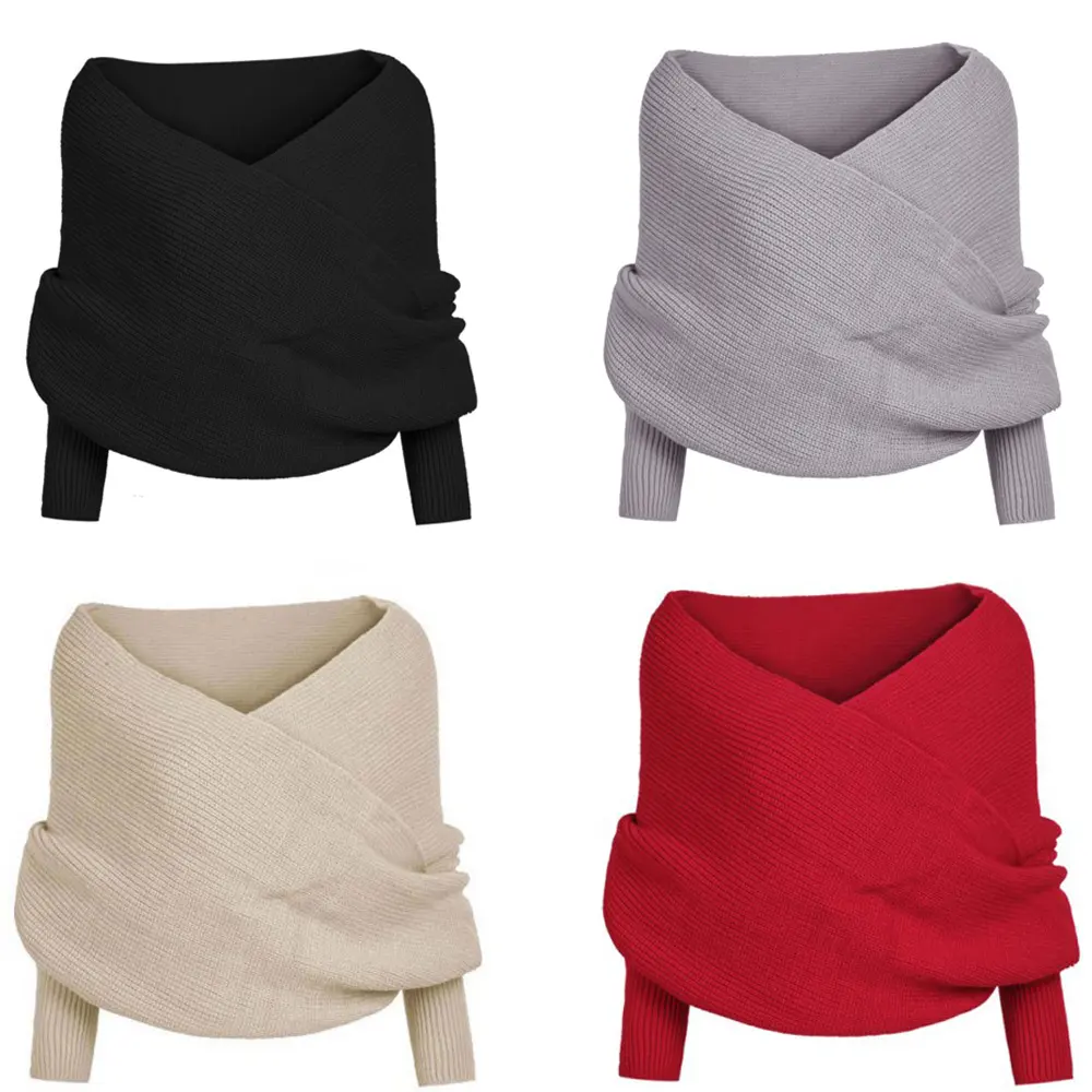 Winter Knitted Fashion Cardigan Nylon Shawl