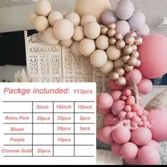 Retro Colored Irregular Balloon Arch Garland - 113Piece Set - View 1
