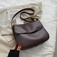 Women's Retro All-match Messenger Bag Commuter Briefcase - Brown - View 1