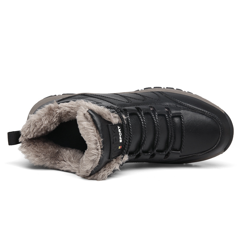 Title 25, Winterstiefel für Herren Warme Lederschuhe mit ...