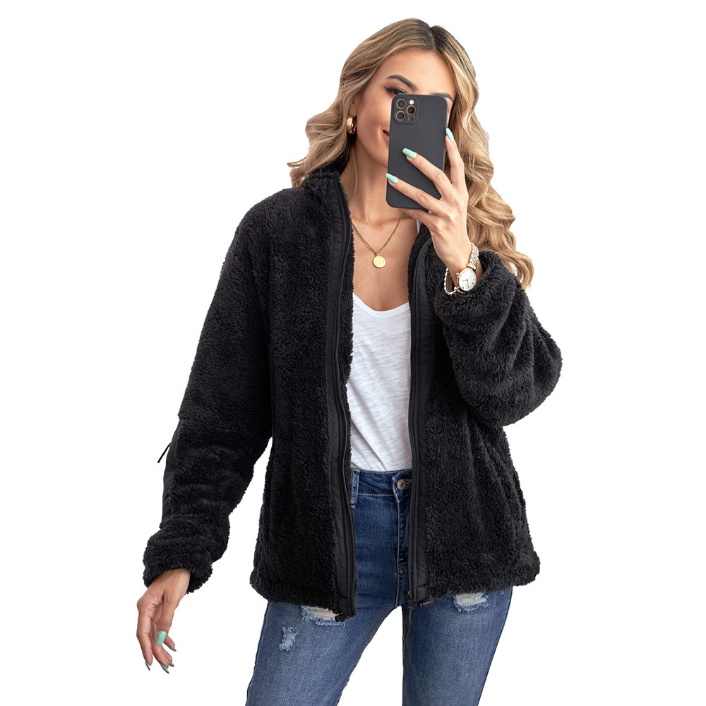 Women's Winter Long-sleeved Plush Loose Warm Cardigan
