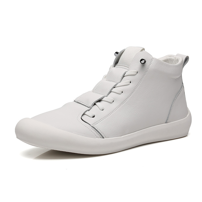 Title 2, Leather High-top Shoes Men