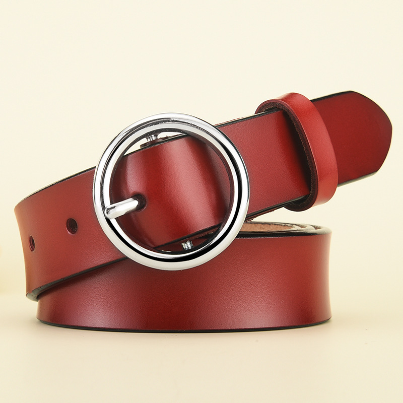 Silver buckle red