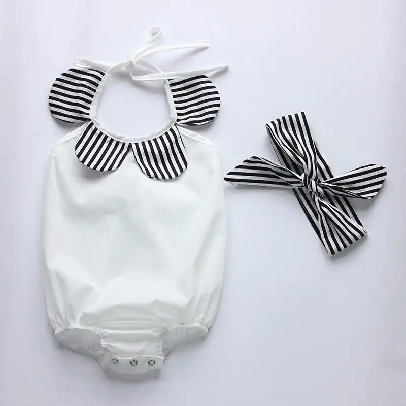 Sunflower Halter Neck Romper Bow High Waist Pants 3-piece Set