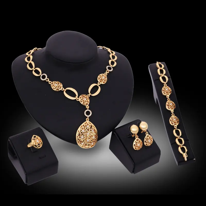 Jewelry Fashion Necklace Earrings Bracelet Ring Four Piece Set