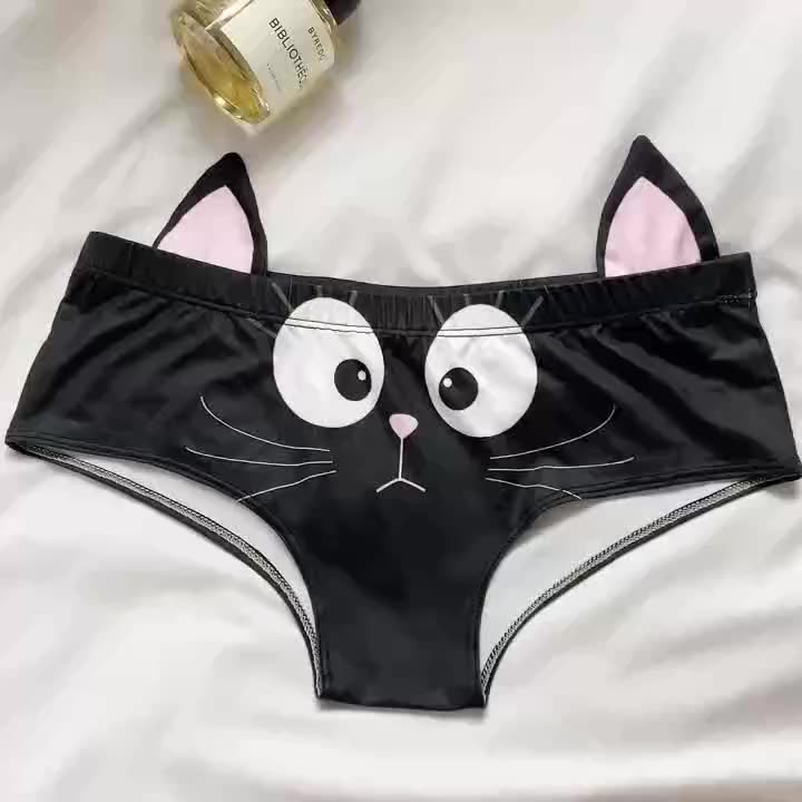 Title 3, Three-dimensional Cat Ears Cartoon Girl Underwear