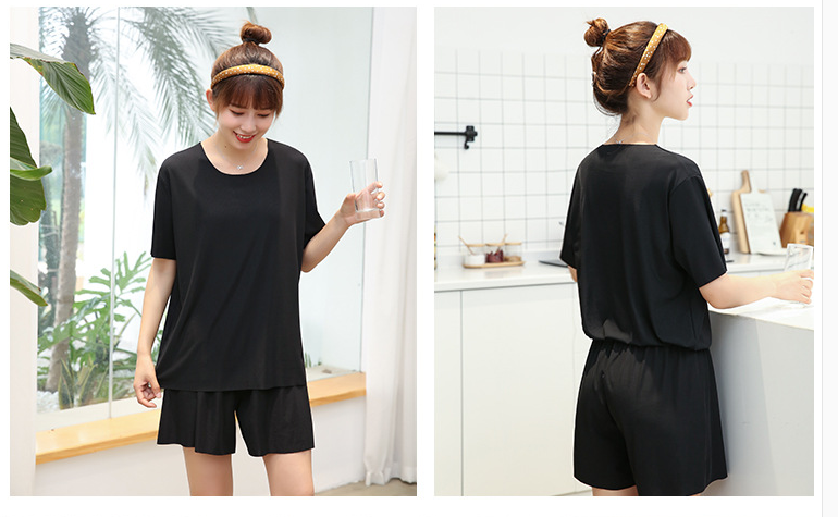 Title 11, Ice silk soft soft short sleeve shorts suit