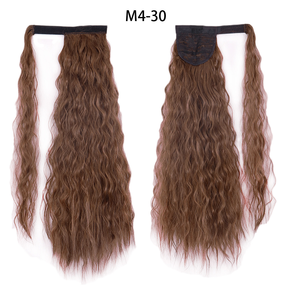 Ponytail Wig Water Wave Velcro Banding Chemical Fiber High Temperature Silk — foto 28