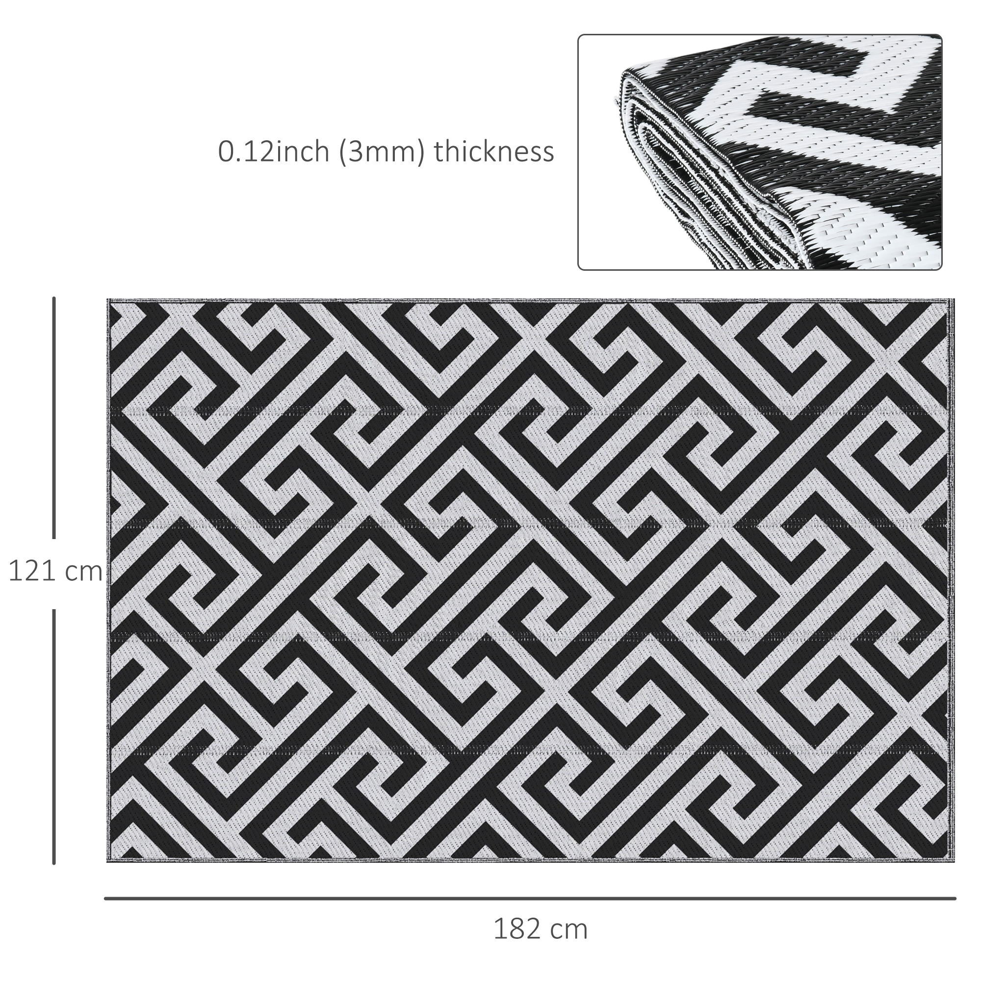Outdoor Double-sided Plastic Grass Mat, Portable RV Camping Suitable — image 10