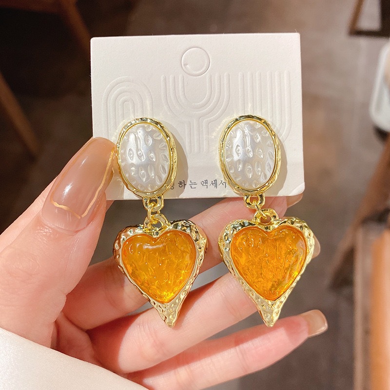Retro Crystal Drop Earrings Women Vintage Geometric Studs Rhinestone Light Luxury Jewelry