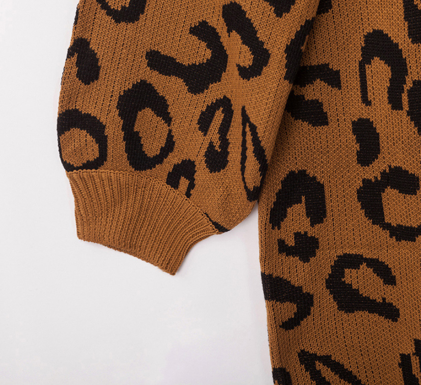 Title 4, Hooded leopard-print loose sweater