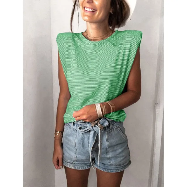 Mercerized Cotton Pullover Women's T shirt Green - Shop at LoveMi