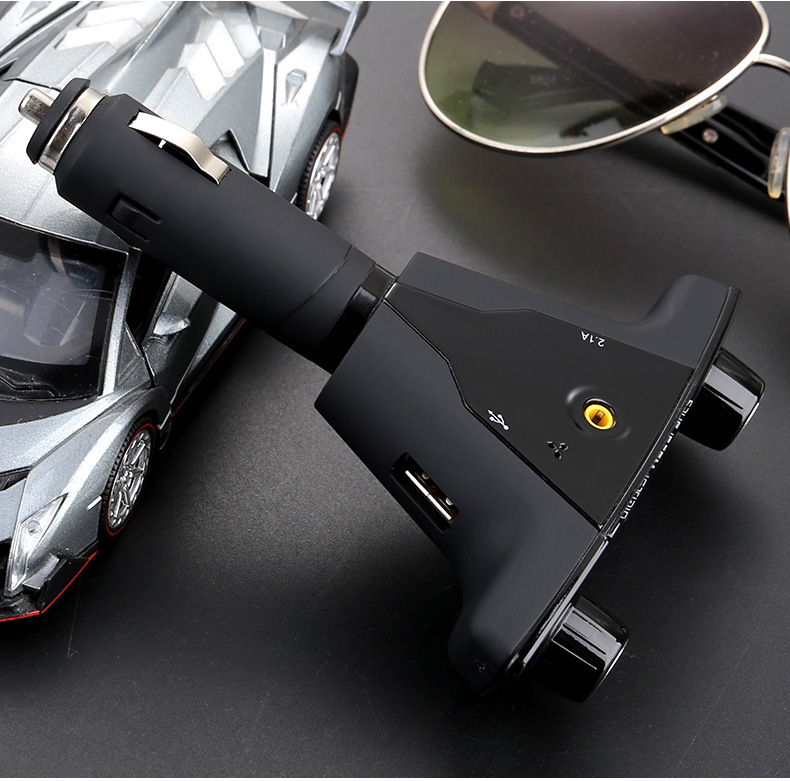 Dual-head Car Bluetooth Mp3 Dual-knobs, Cool Lights, Large-screen Display - Image 2