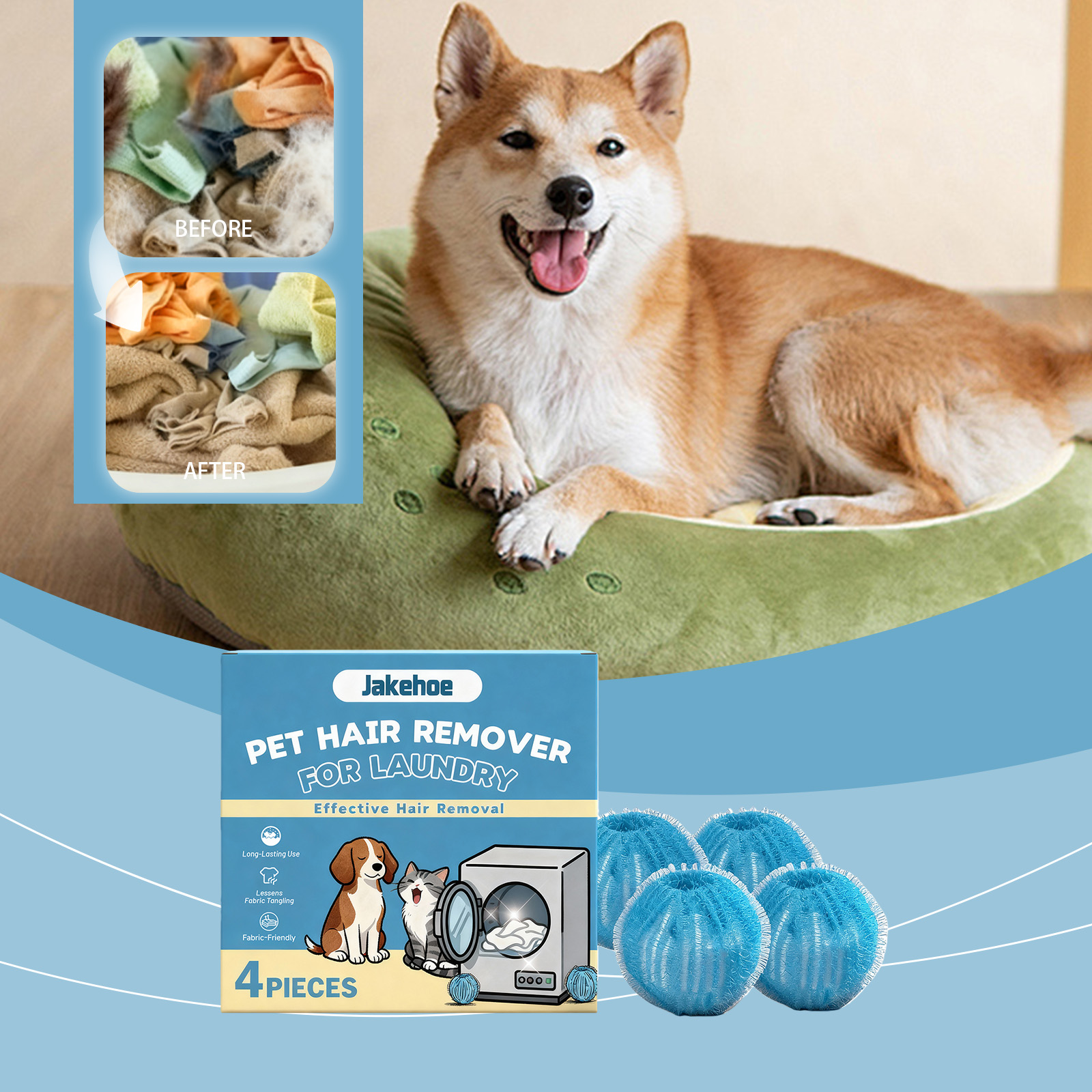 Reusable Pet Hair Remover (4-Pack)