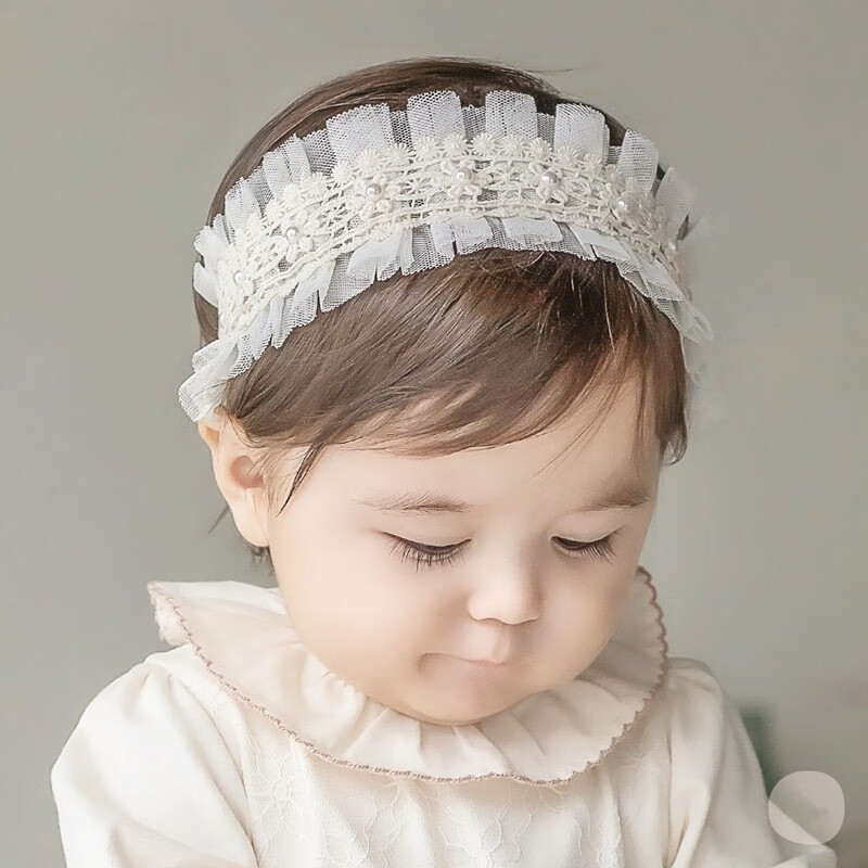Baby Girls Cute Bow-knot Headband Soft Lace Floral Hairbands Newborn Infant Toddlers Kids Hair Accessories — foto 7