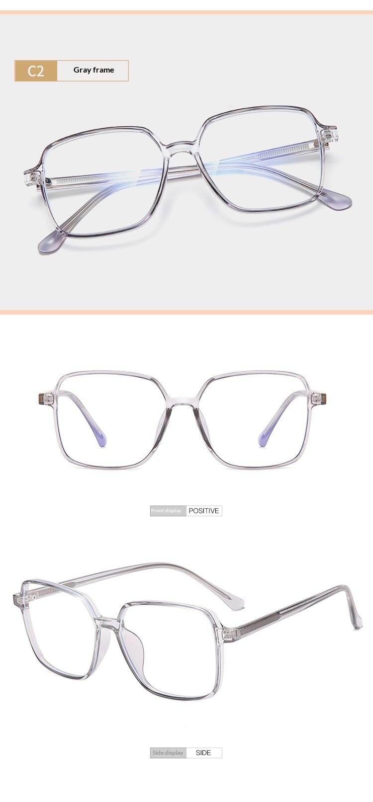 Lijia Korean Version Large Frame Anti Blue Light Goggles, Internet Famous, Same Type Of Goggles 1542