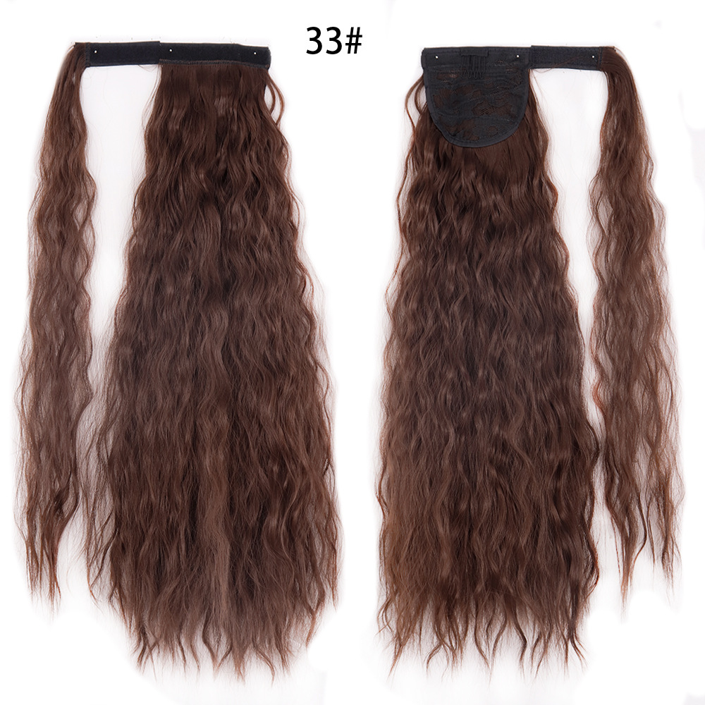 Ponytail Wig Water Wave Velcro Banding Chemical Fiber High Temperature Silk — foto 16