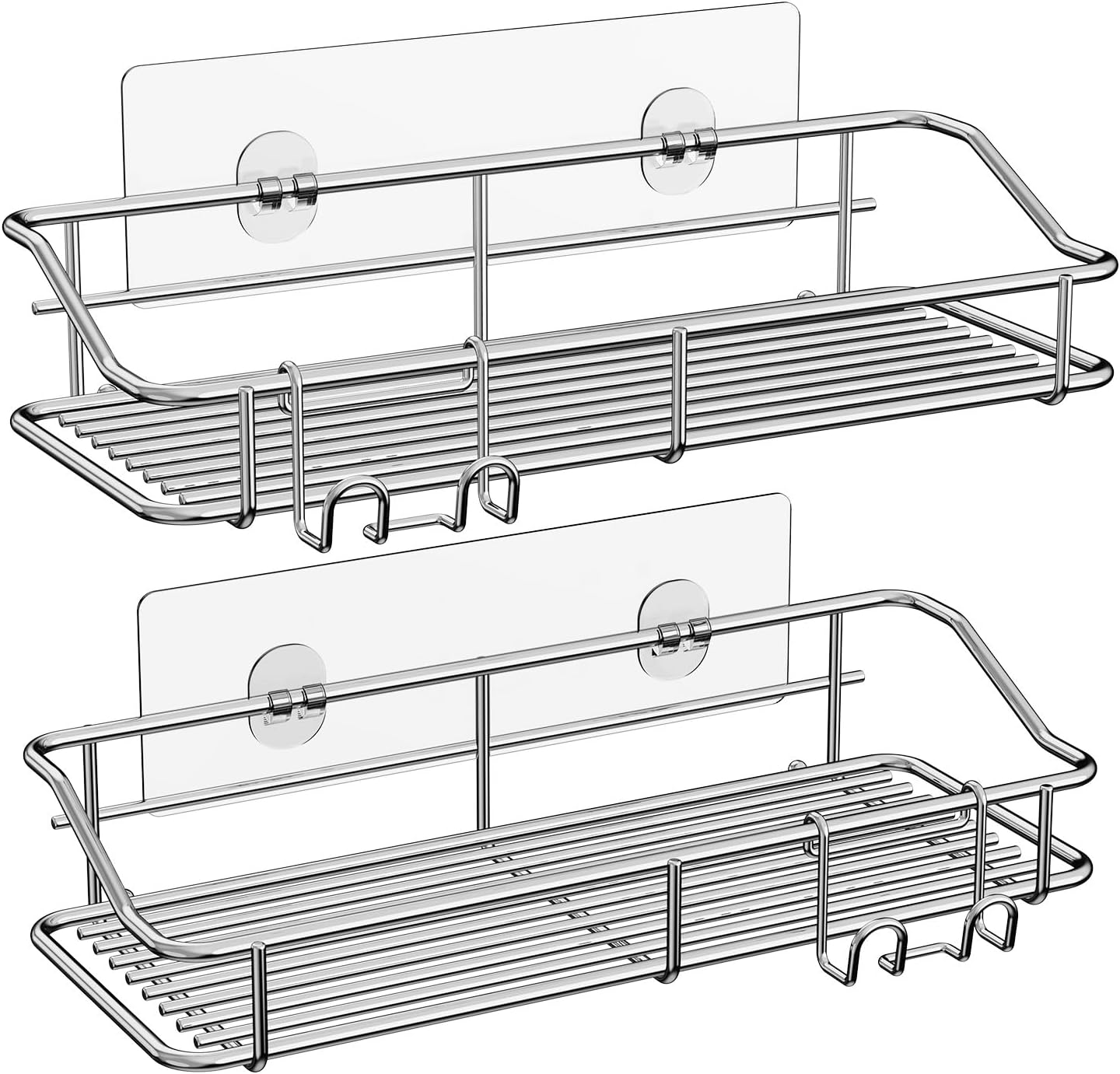 Shower Caddy Adhesive Shower Shelf, Shampoo Holder Organizer For Bathroom Wall, Soap And Toiletry Storage