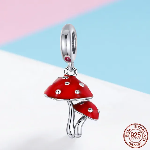 Jewelry Mushroom Silver Pendant Fashion DIY Pendant - Shop at LoveMi