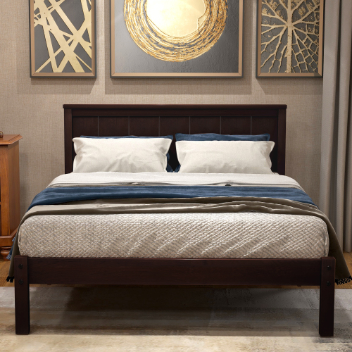 Platform Bed Frame with Headboard β photo 2