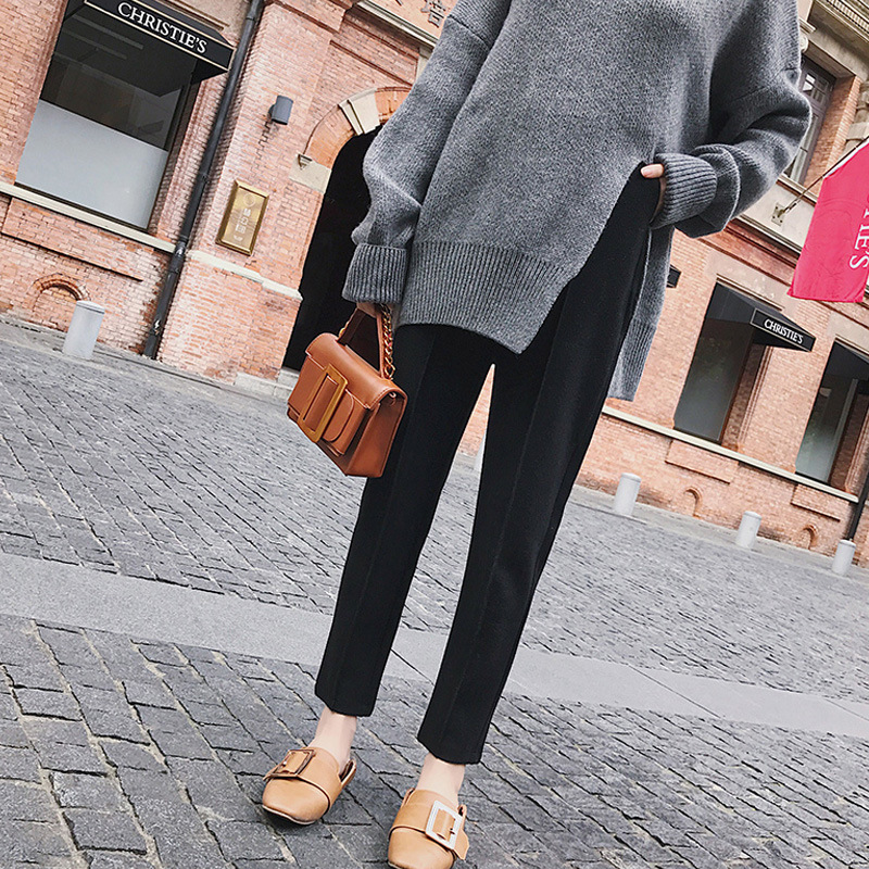 Nine Points Straight Loose Wide-leg Radish Trousers