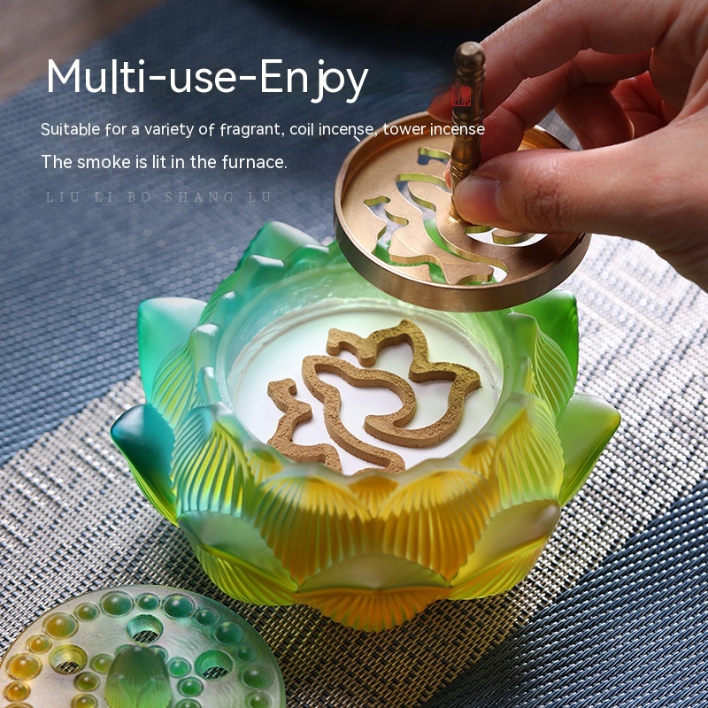 Household Indoor Magic Glass Incense Burner Table Decoration - Image 3