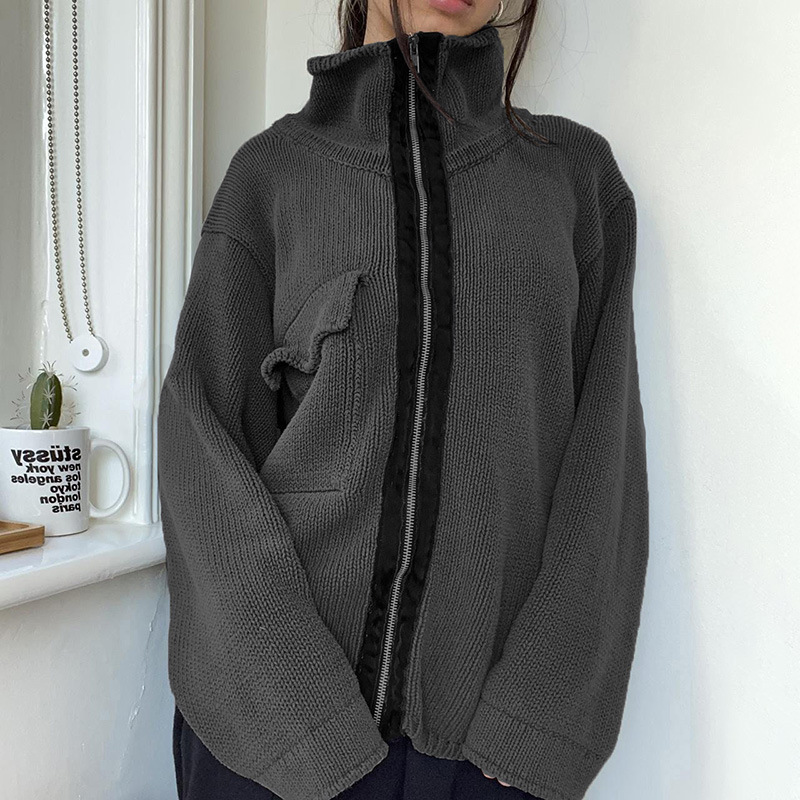 Street Shooting Hipster Loose Long Sleeve Casual Cardigan