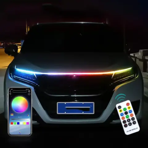 Automotive Engine Cover Through the Led Daily Running Light