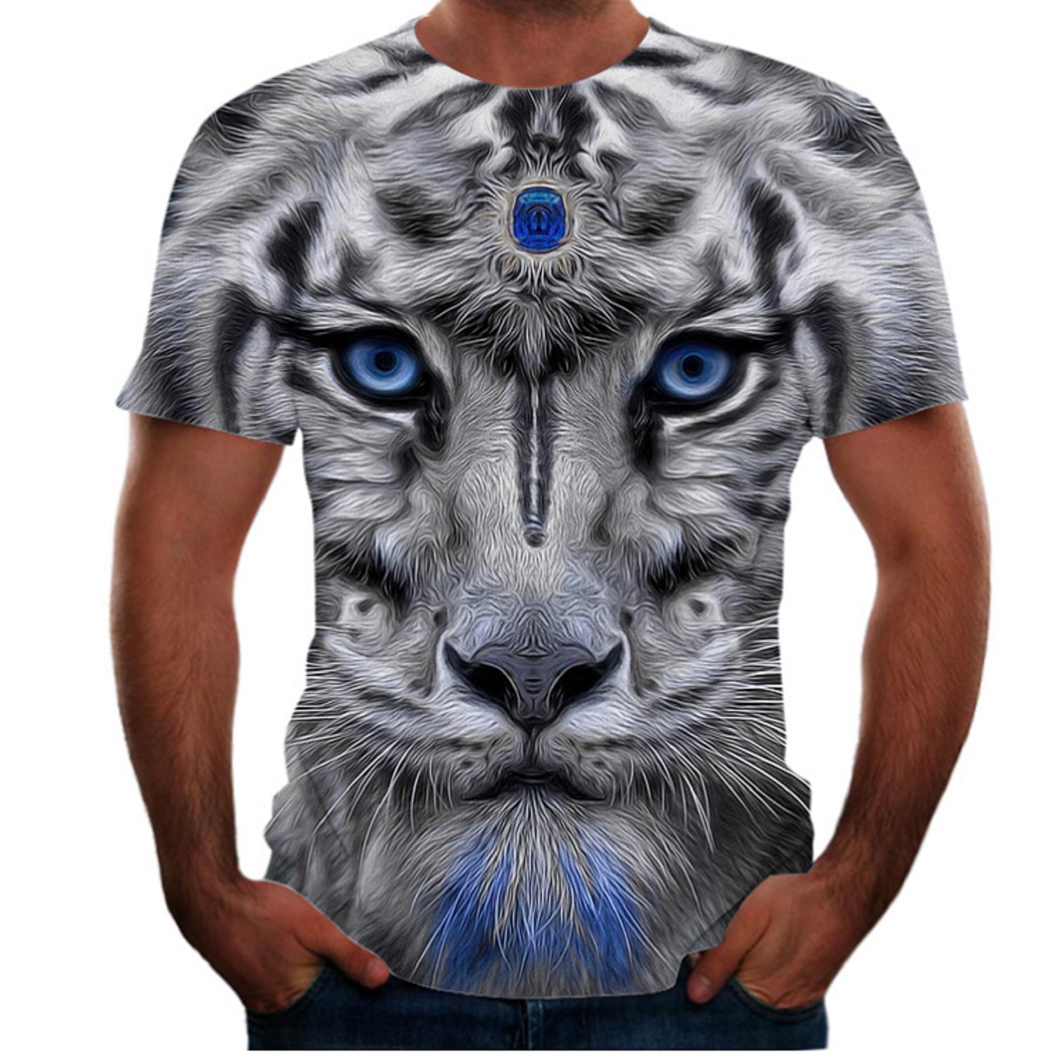 Title 10, Camiseta 3D com estampa animal masculina Manga ...