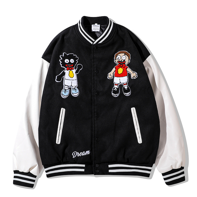 Title 4, Veste de baseball hip-hop brodée, style streetw...