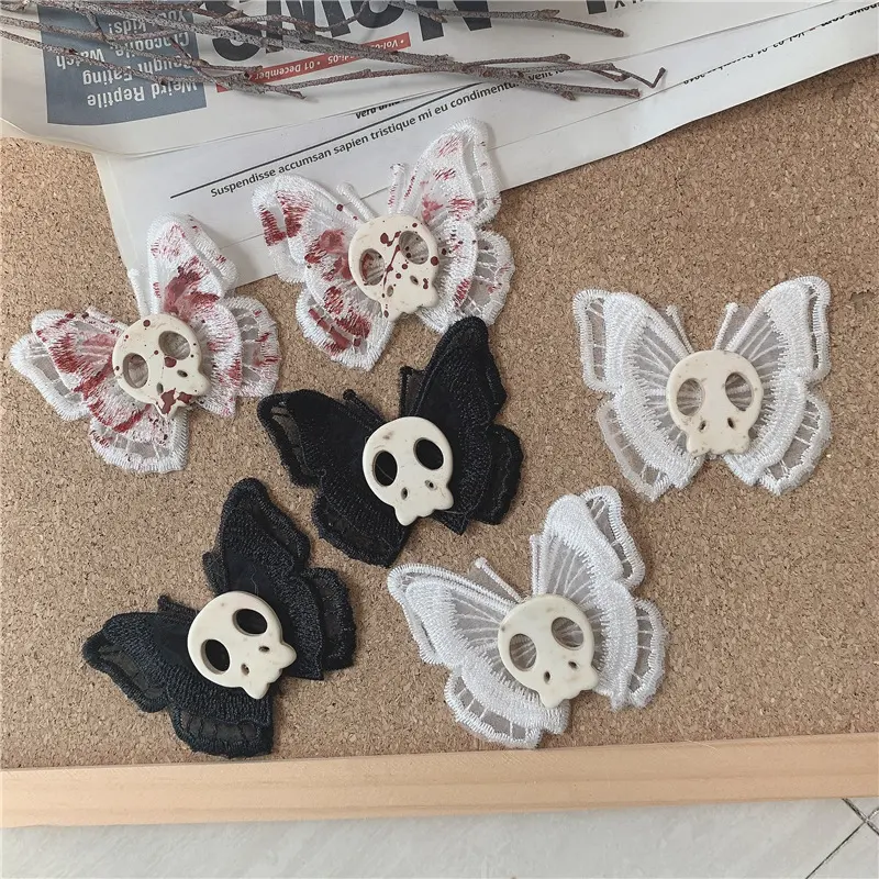 Skull Hair Clip Side Accessory Punk Show