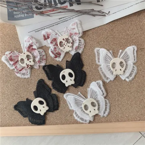 Skull Hair Clip Side Accessory Punk Show