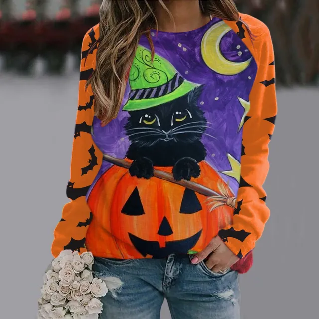 Women's Printed Long Sleeve T shirt Wxy271434 L - Shop at LoveMi