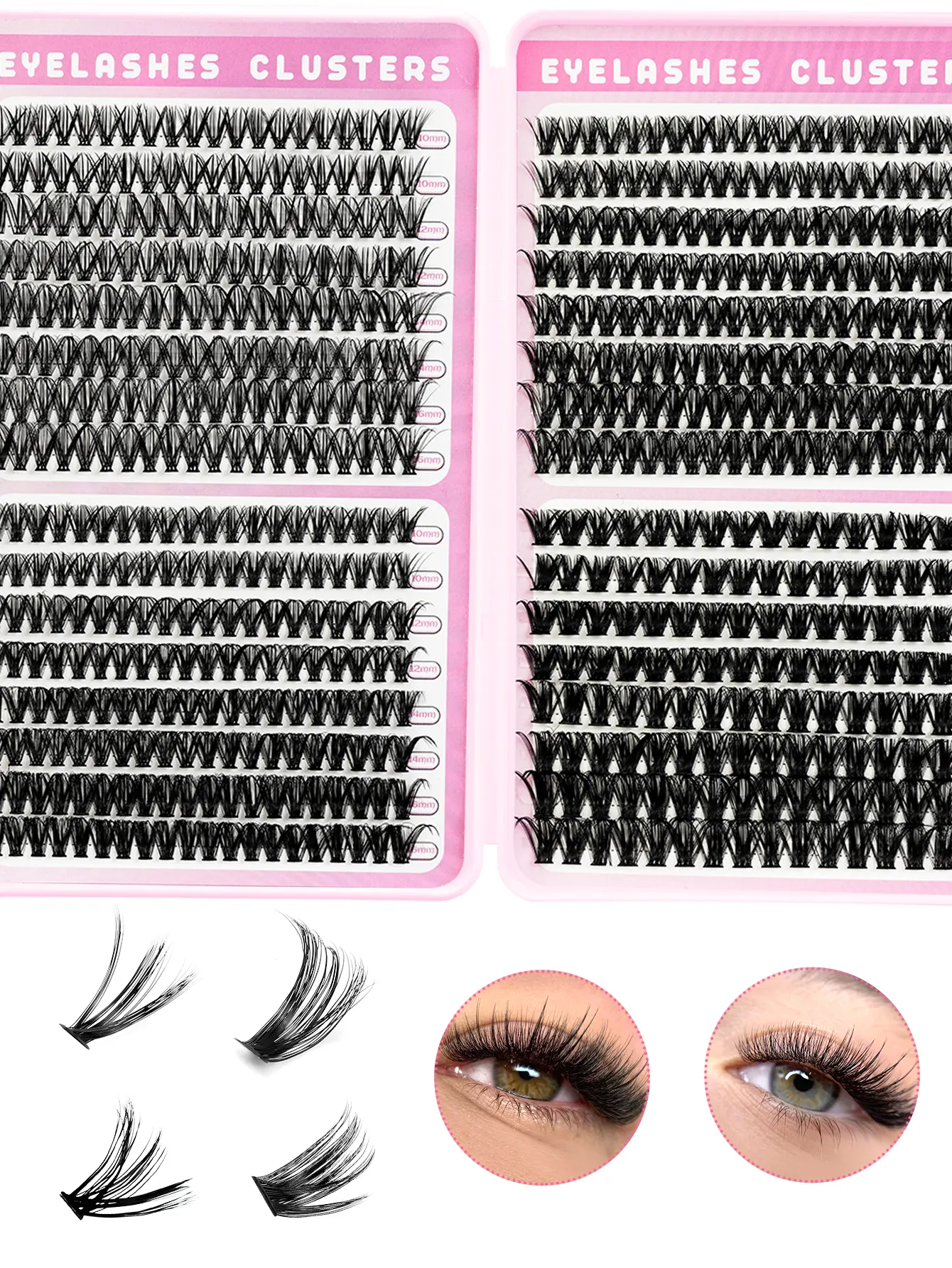 3D False Eyelashes, Multi-layered, Realistic, Soft