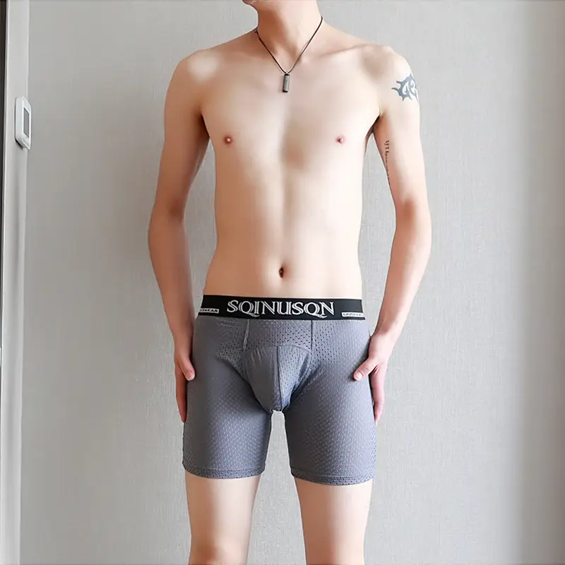 Men's Ice Mesh Breathable Long Underpants