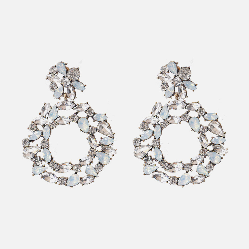 Retro European And American Big Brand Exaggerated Circle Earrings