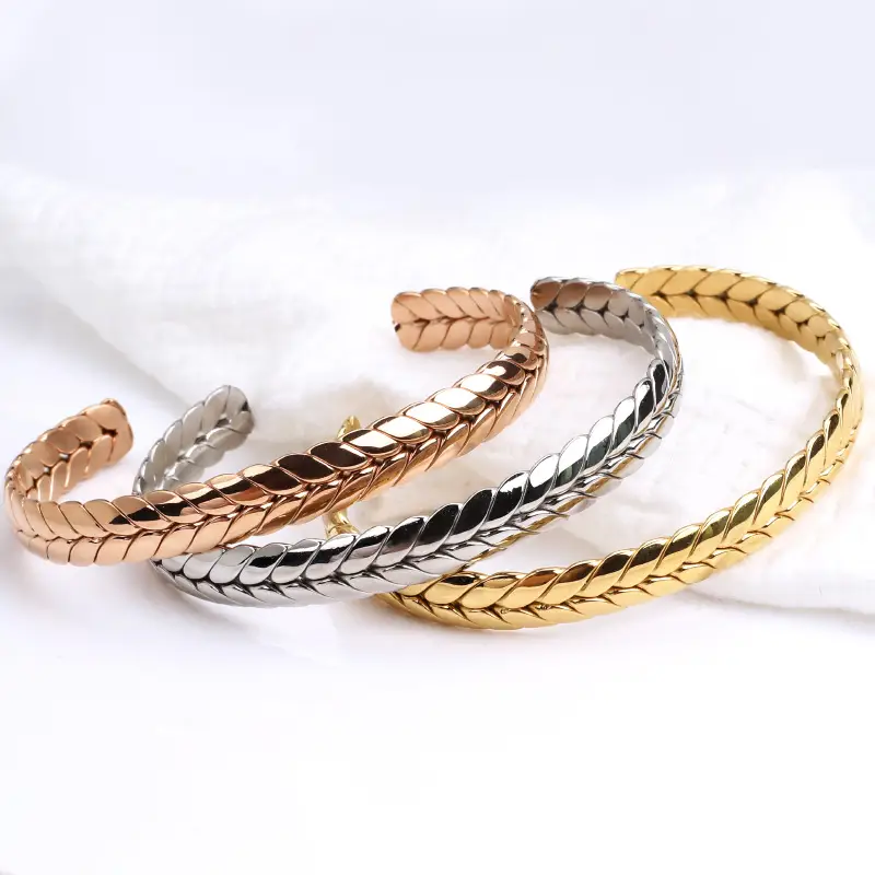 Stainless Steel Wheat Stylish Good Texture Summer Titanium Steel Bracelet