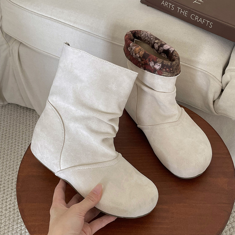 Detachable Bow Vintage Ankle Boots Womens 2026 New Arrival Fashion Designer Cork Footbed Single Boots Dress Matching Martin Boots